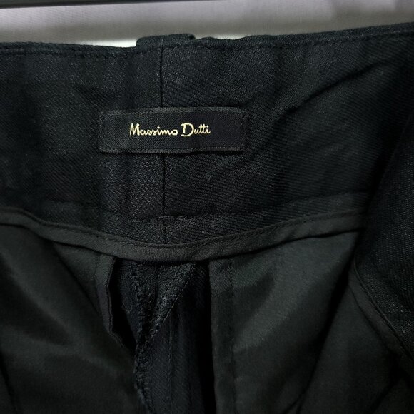 Massimo Dutti Wool Blend Dress Pants Size 2 Straight Leg Pockets - Picture 3 of 13
